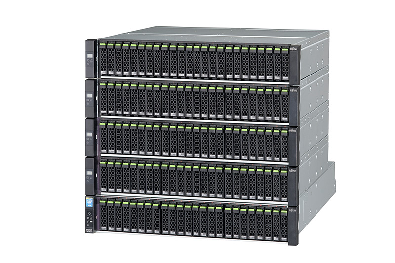 Mit Fujitsus »ETERNUS DX«-Familie wurde ein Storage-Cluster mit transparentem Failover aufgebaut (Bild: Fujitsu).